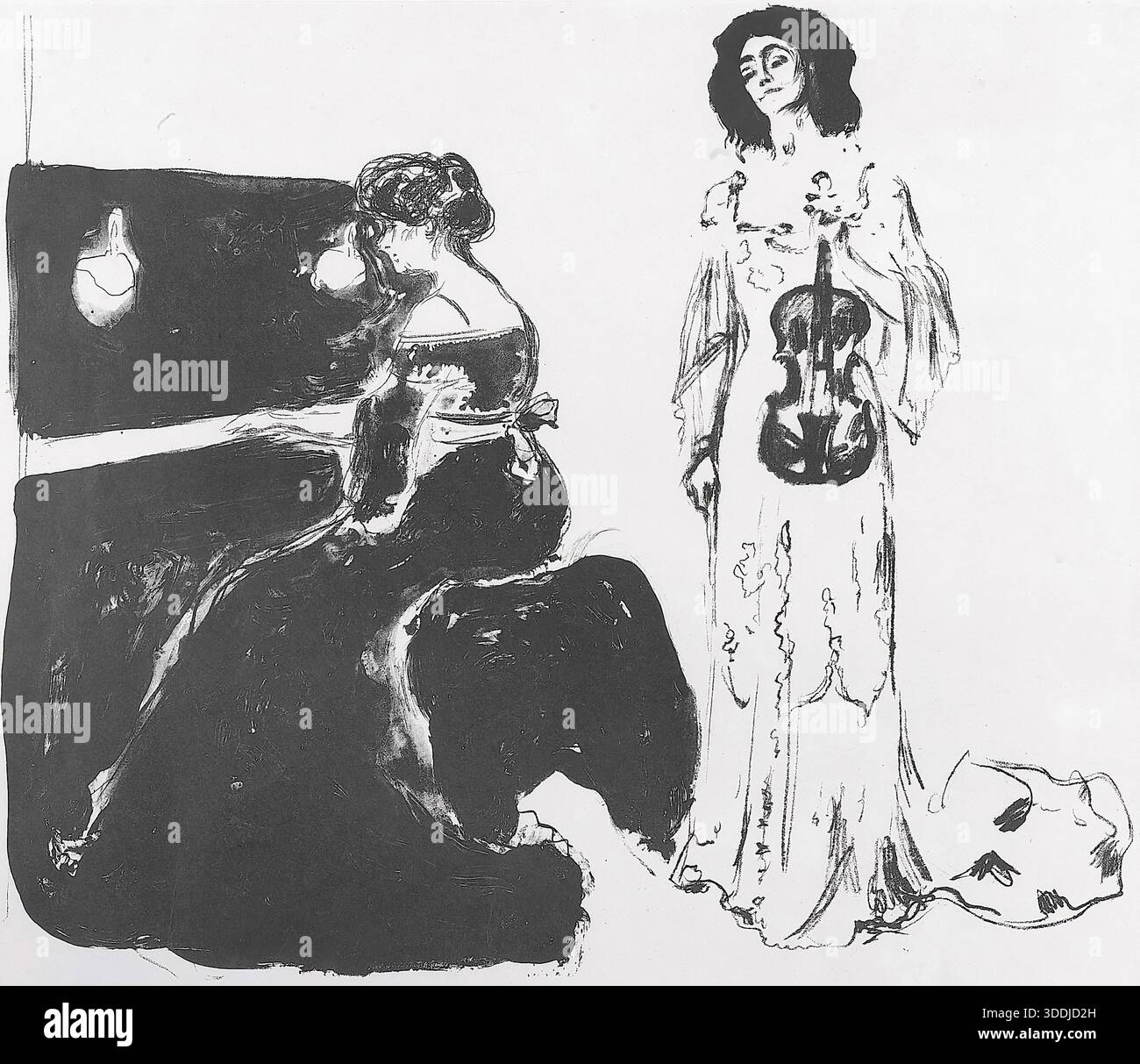 Edvard Munch - Fiolinkonserten Banque D'Images