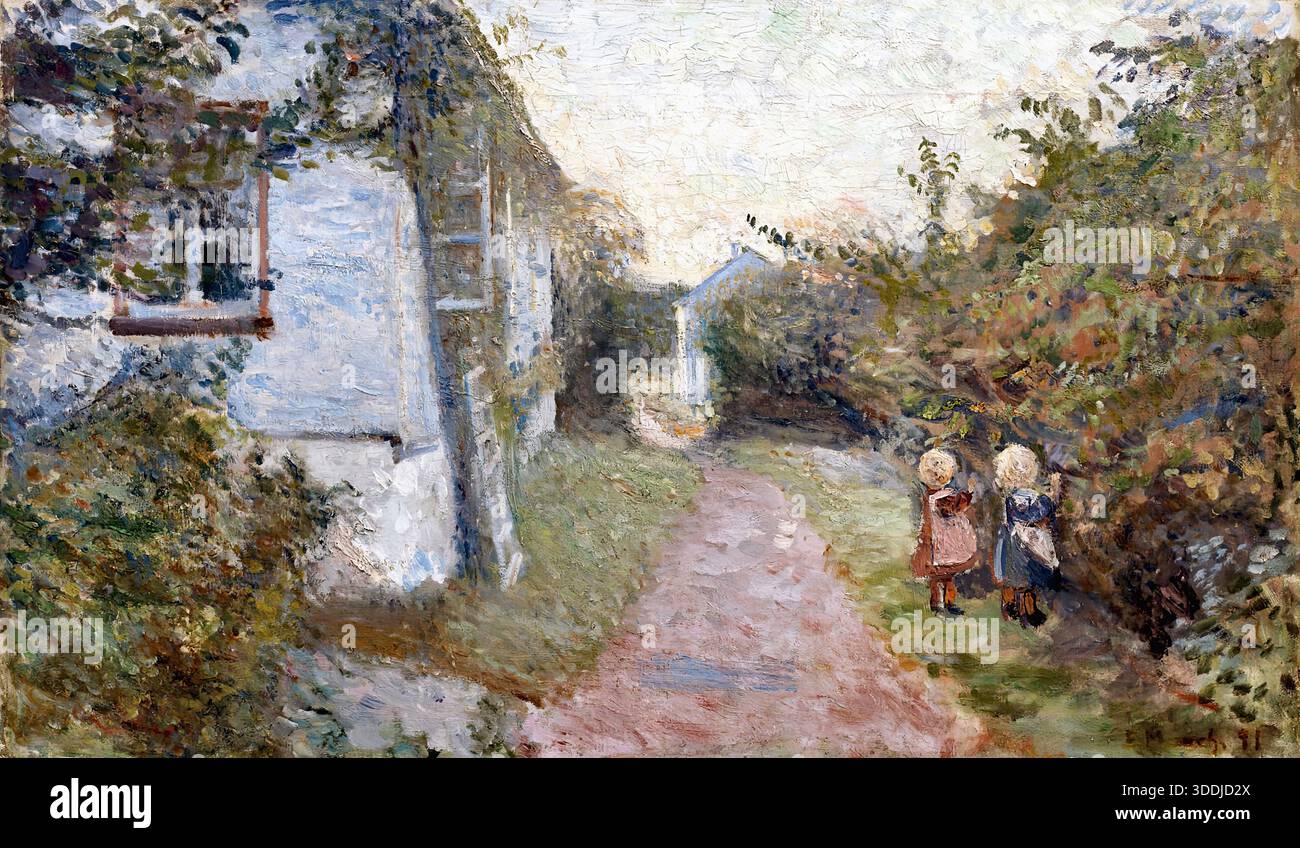 Edvard Munch - Sommeraften i Asgårdstrand Banque D'Images