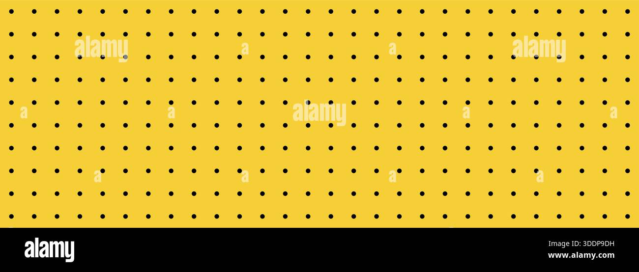 Modèle vectoriel coloré. Journal à puces ou page du planificateur. Motif sans couture lumineux et fond de grille géométrique. Pois noirs sur fond jaune Illustration de Vecteur