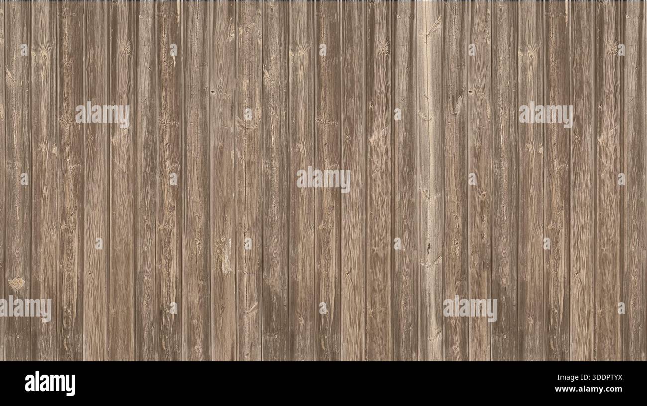 Clôture ou mur vertical en bois brun avec de vieux détails texturés de surface altérée Banque D'Images