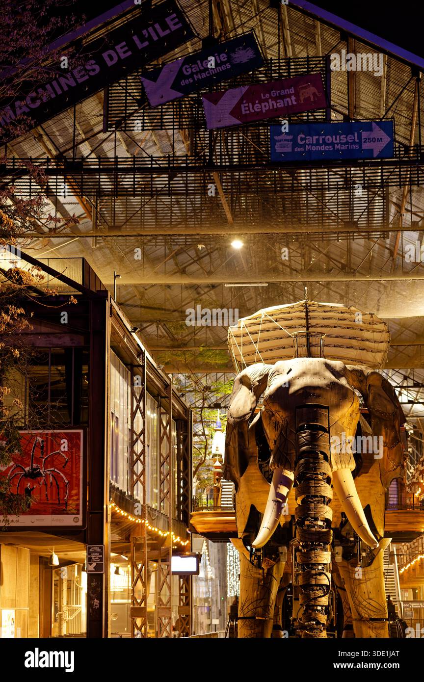 Machine à éléphant à Nantes Banque D'Images