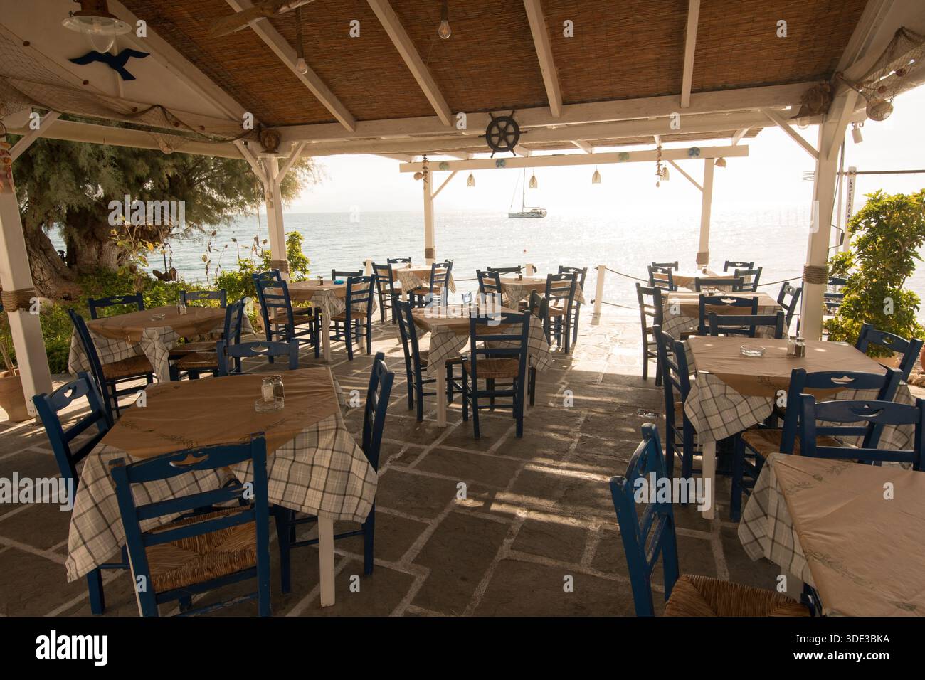 Terrasse sur la mer Banque D'Images