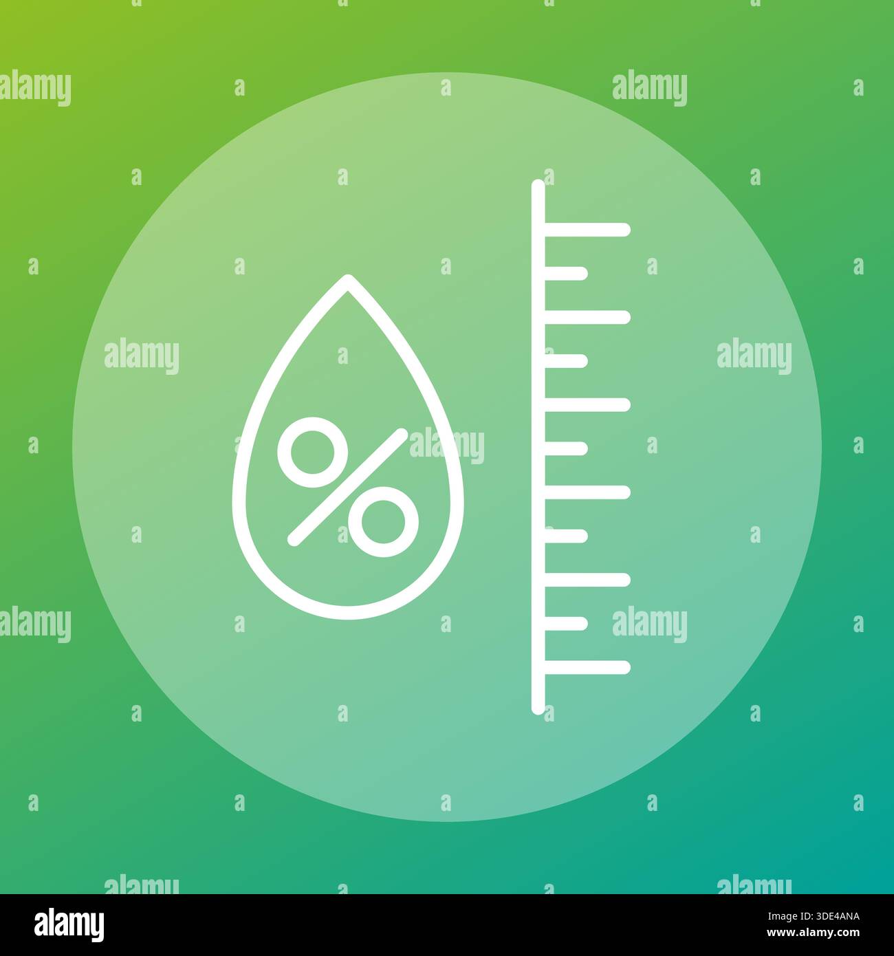 Icône d'humidité atmosphérique. Vecteur de goutte d'eau. Symbole de pourcentage d'humidité. Caractéristique climatique professionnelle. SPE 10. Illustration de Vecteur