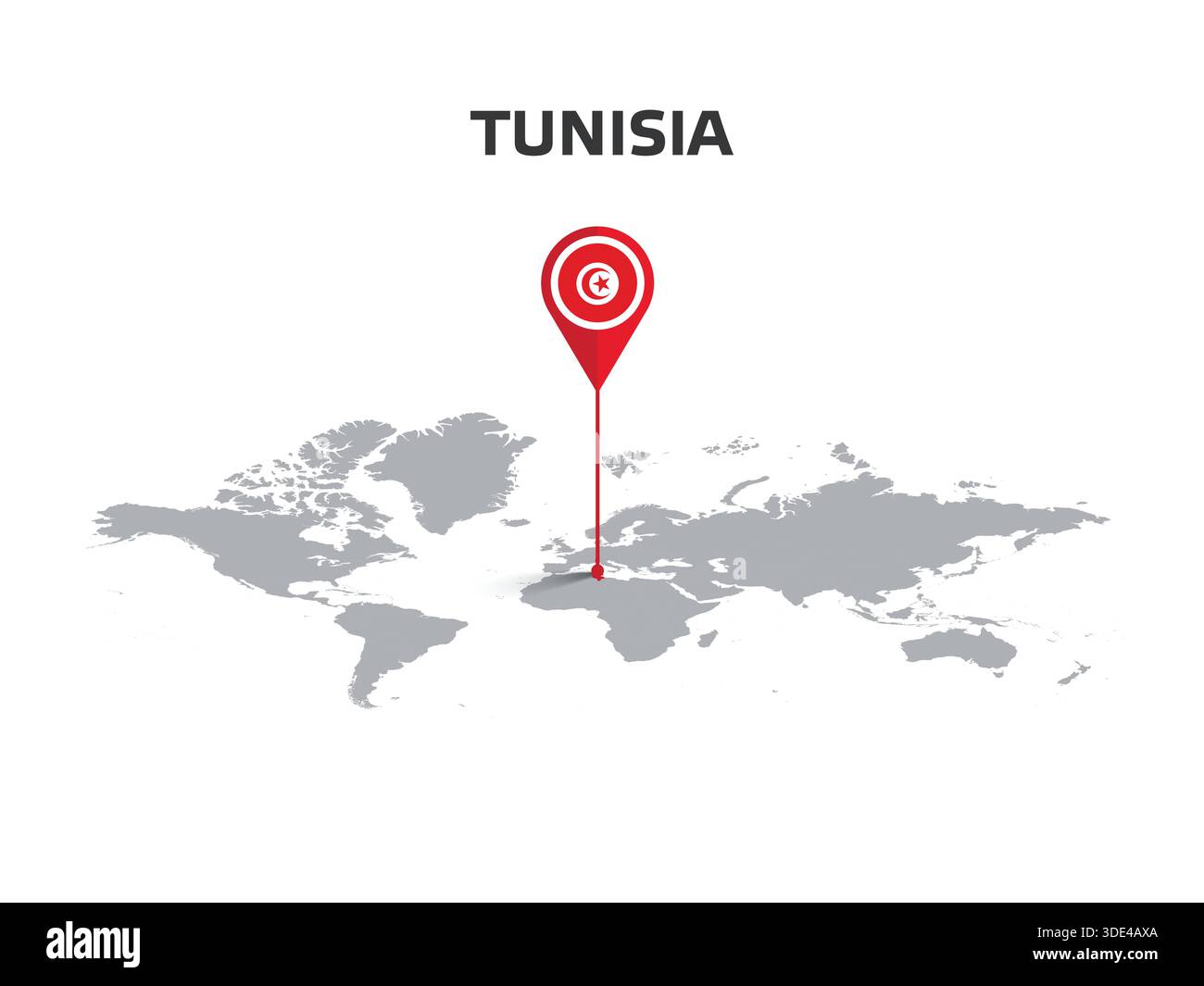 Ou se situe la tunisie sur la carte du monde Banque de photographies et ...