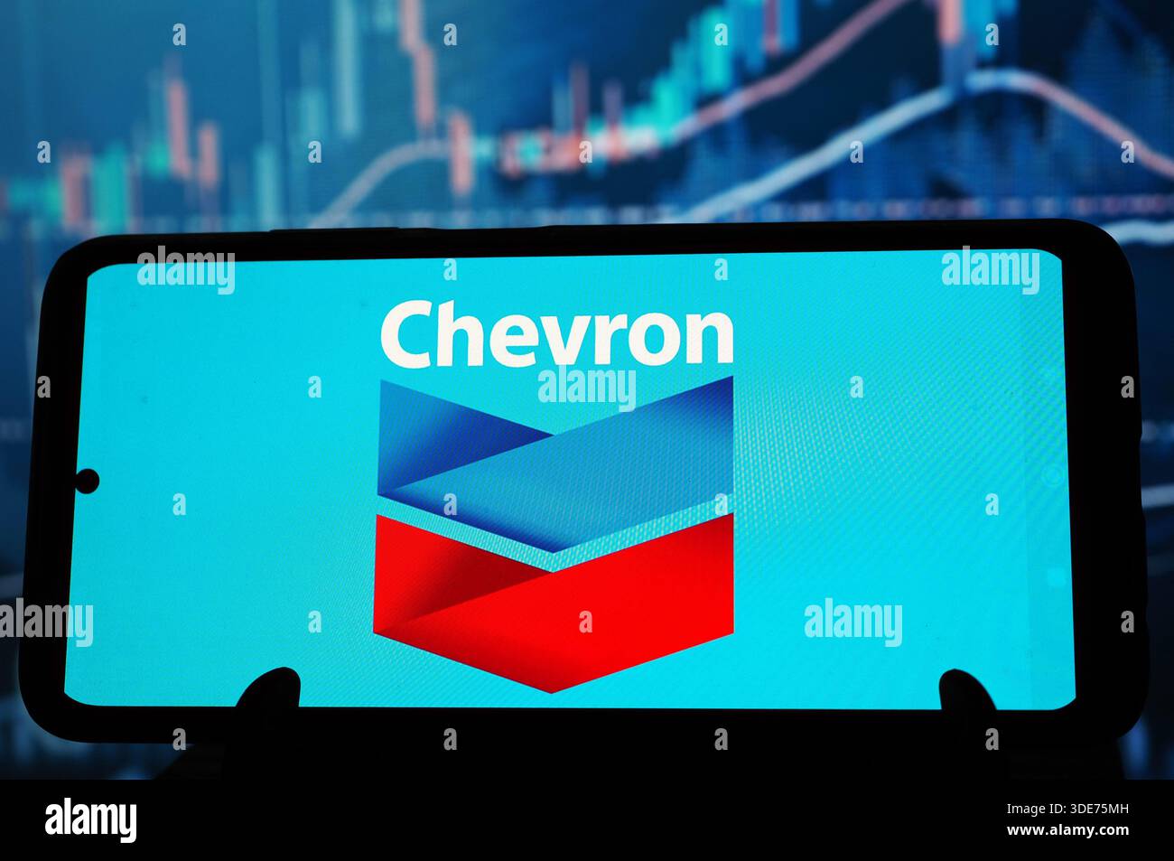 Allemagne. 05 janvier 2026. Dans cette illustration photo, le logo Chevron Corporation est affiché sur un moniteur. Crédit : SOPA images Limited/Alamy Live News Banque D'Images