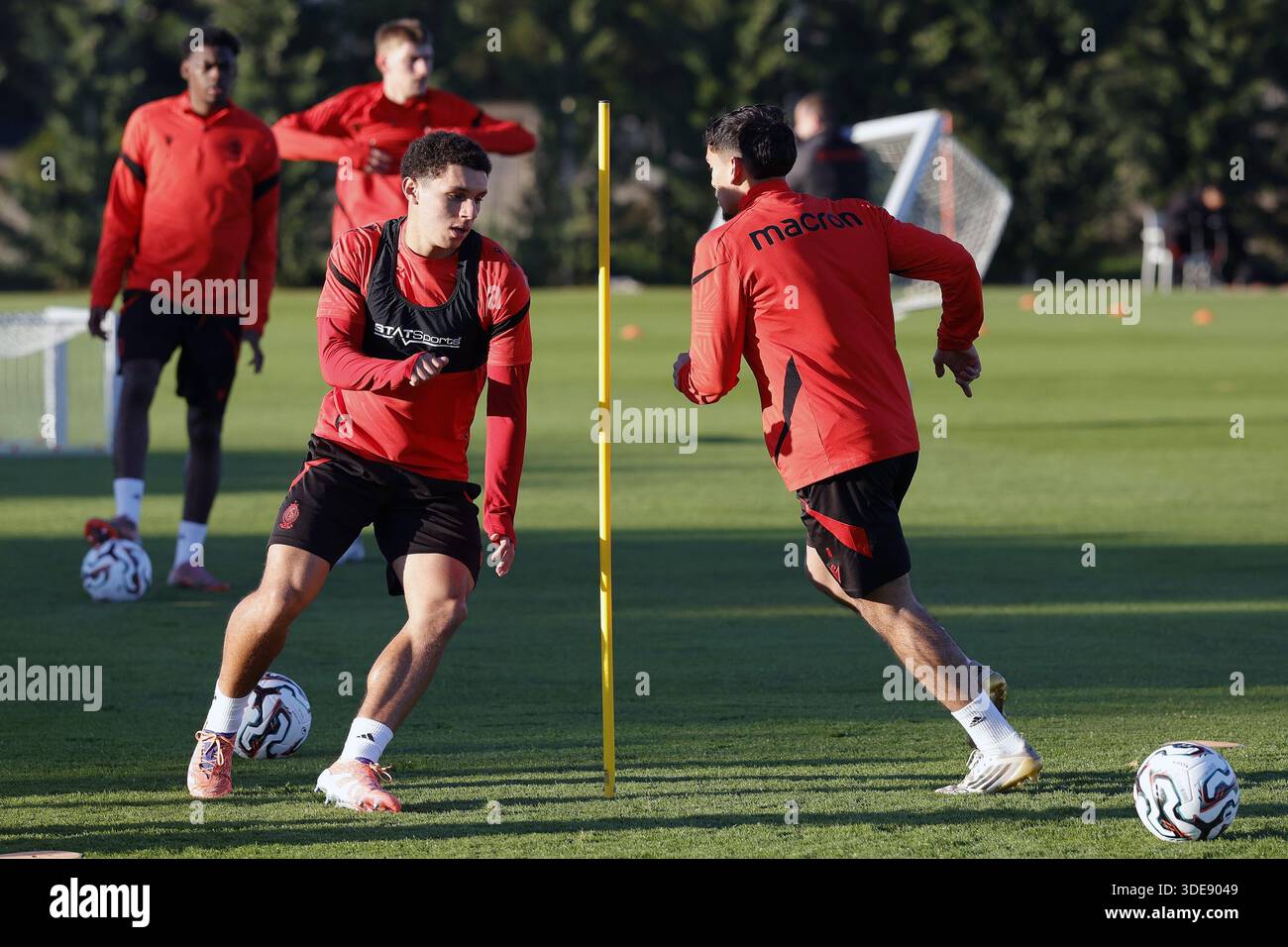 Lagos, Portugal. 05 janvier 2026. Henry Lawrence de Standard photographié en action lors du camp d'entraînement hivernal de l'équipe belge de football Standard de Liège, à Lagos, au Portugal, lundi 05 janvier 2026. BELGA PHOTO RICARDO NASCIMENTO crédit : Belga News Agency/Alamy Live News Banque D'Images