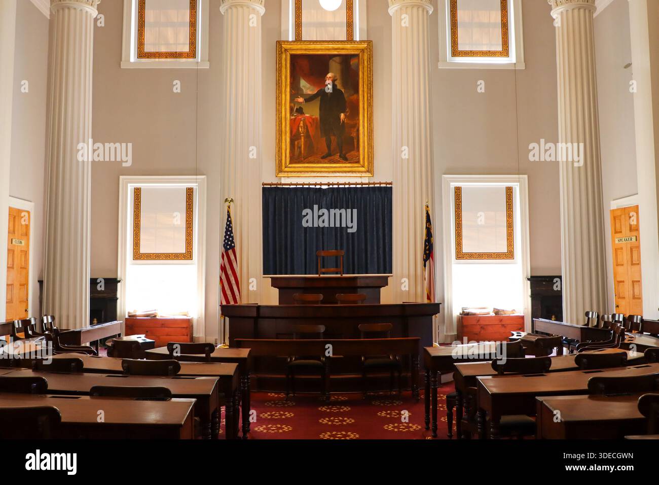 Intérieur de la salle historique de l'Assemblée législative Banque D'Images