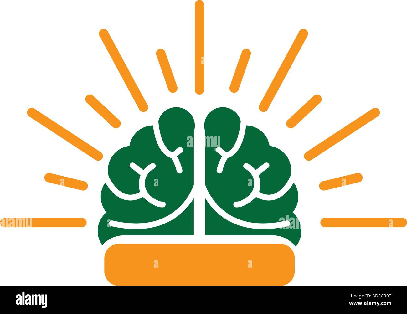 Brain Sun Fitness Mind Wellness logo Design vectoriel Illustration de Vecteur