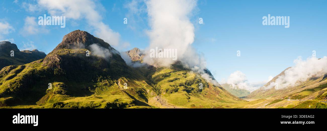 Panorama de la vallée de Glencoe, Écosse, août 2016 Banque D'Images