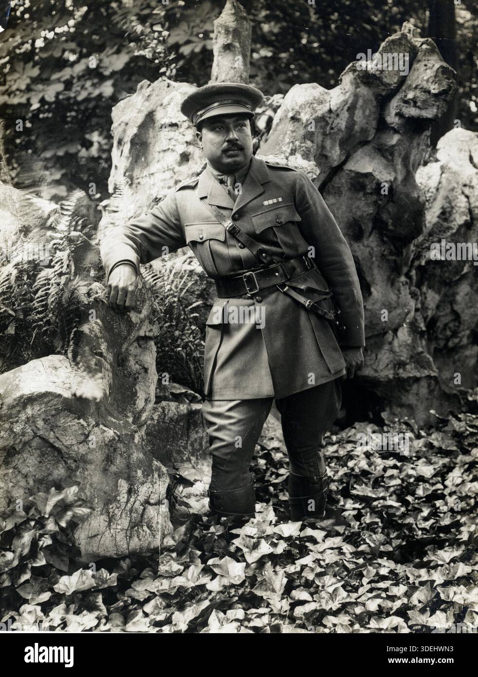 S.A.S. le Maharaja Ranjit Singh de Barwani à son siège à Merville, France en 1915 pendant la première Guerre mondiale. Photographe : H. D. Girdwood. Banque D'Images