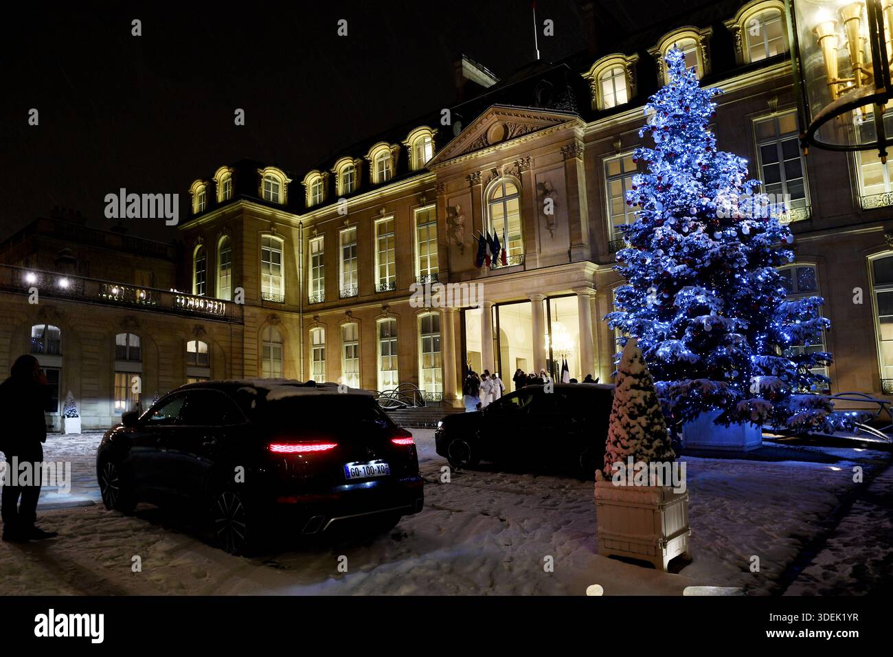 Palais de l'Elysée en hiver - Paris - France Banque D'Images