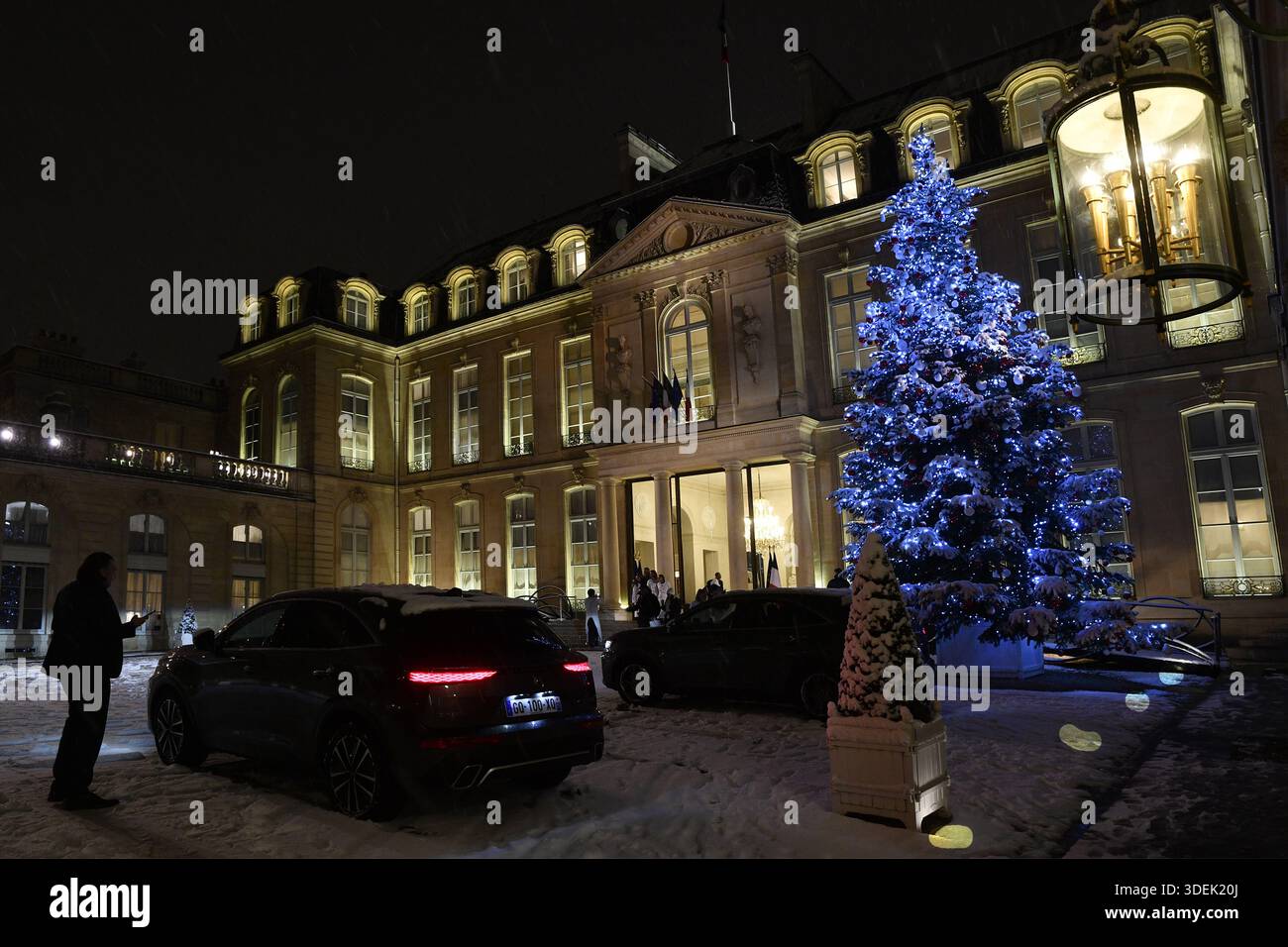 Palais de l'Elysée en hiver - Paris - France Banque D'Images