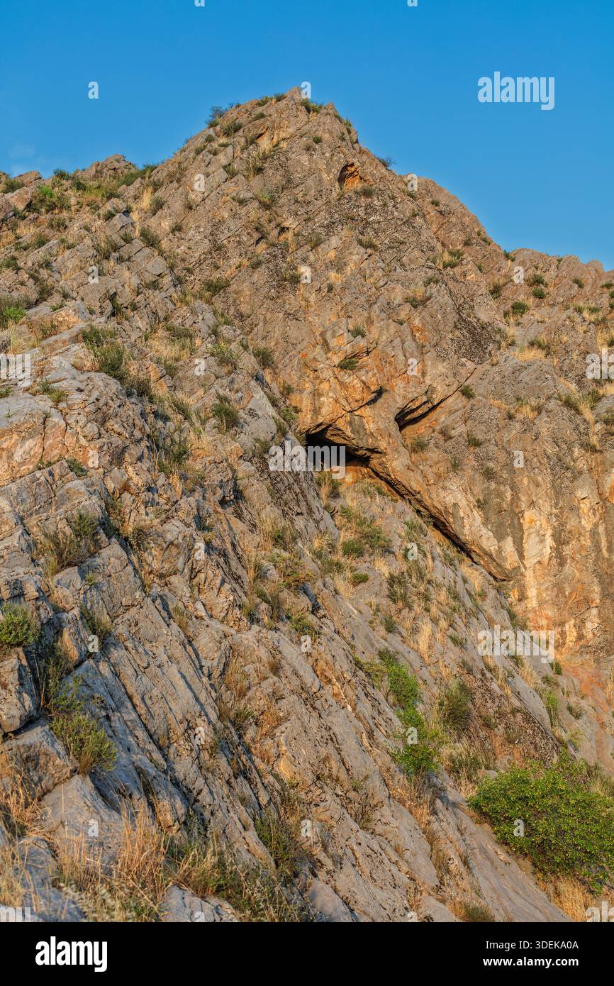 Montagne Sulayman, Sulaiman-Too, site du patrimoine mondial de l'UNESCO, OCH, région d'OCH, Kirghizistan Banque D'Images