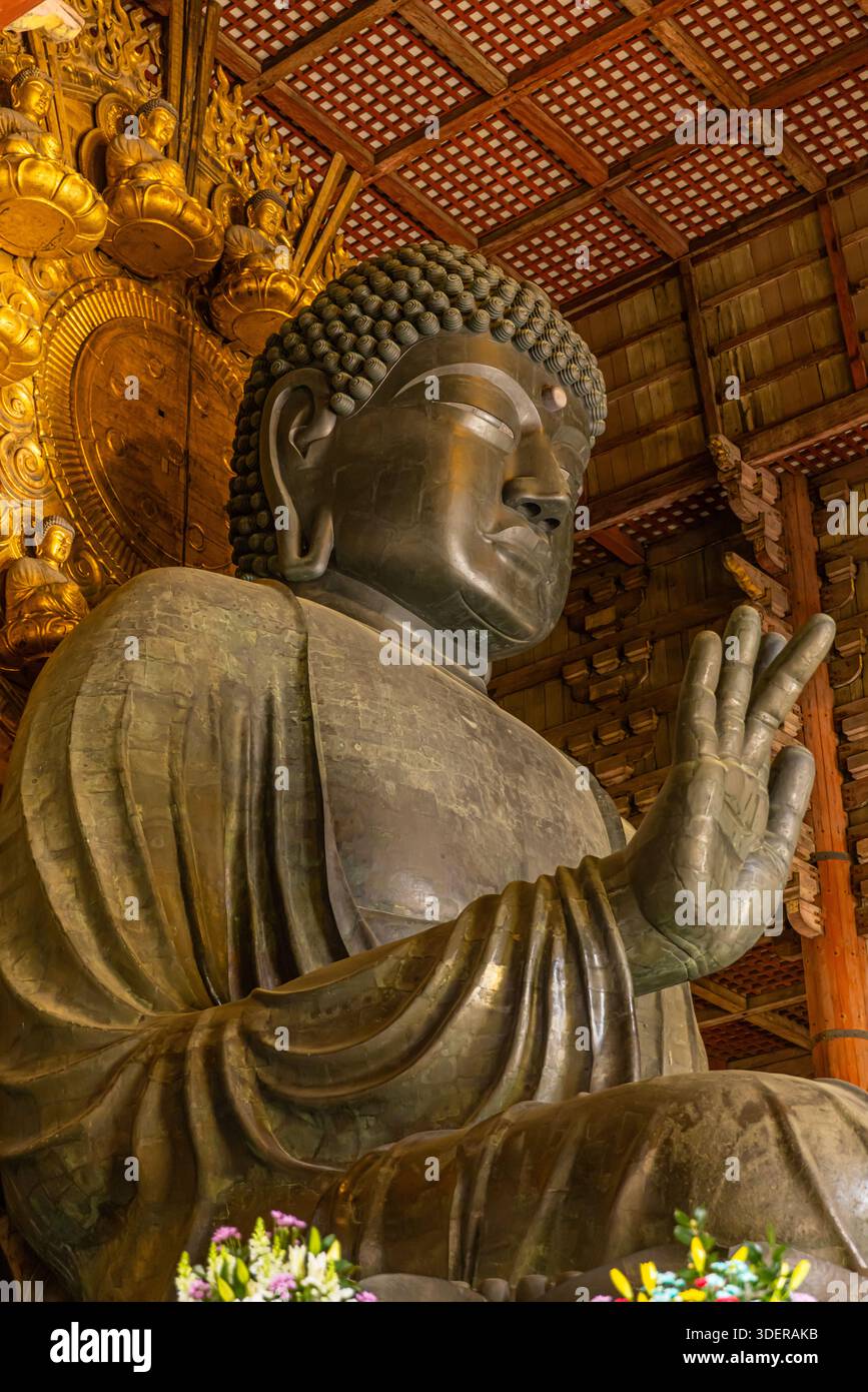 Temple Todaiji dans le parc de Nara, Grand Bouddha de Nara Banque D'Images