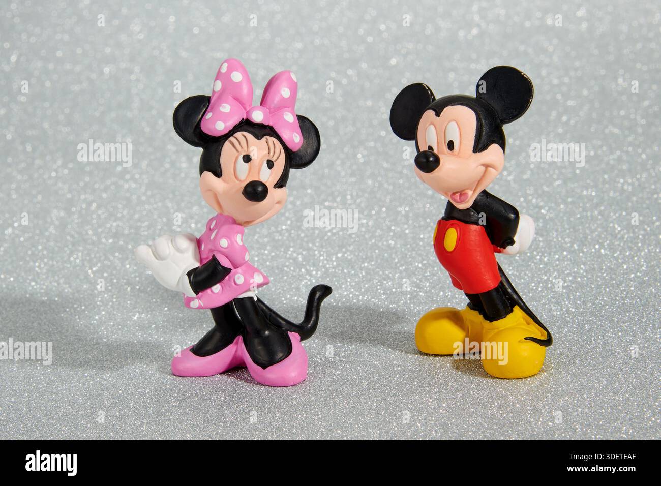 Ancien Jouet Mickey Et Minnie – Tôle – Disney – Figurines Miniatures (occasion)