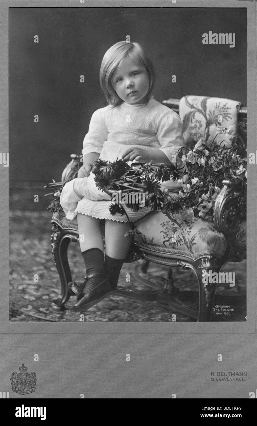 Juliana, Reine, Orange, pays-Bas, enfant. [traduction automatique] Banque D'Images