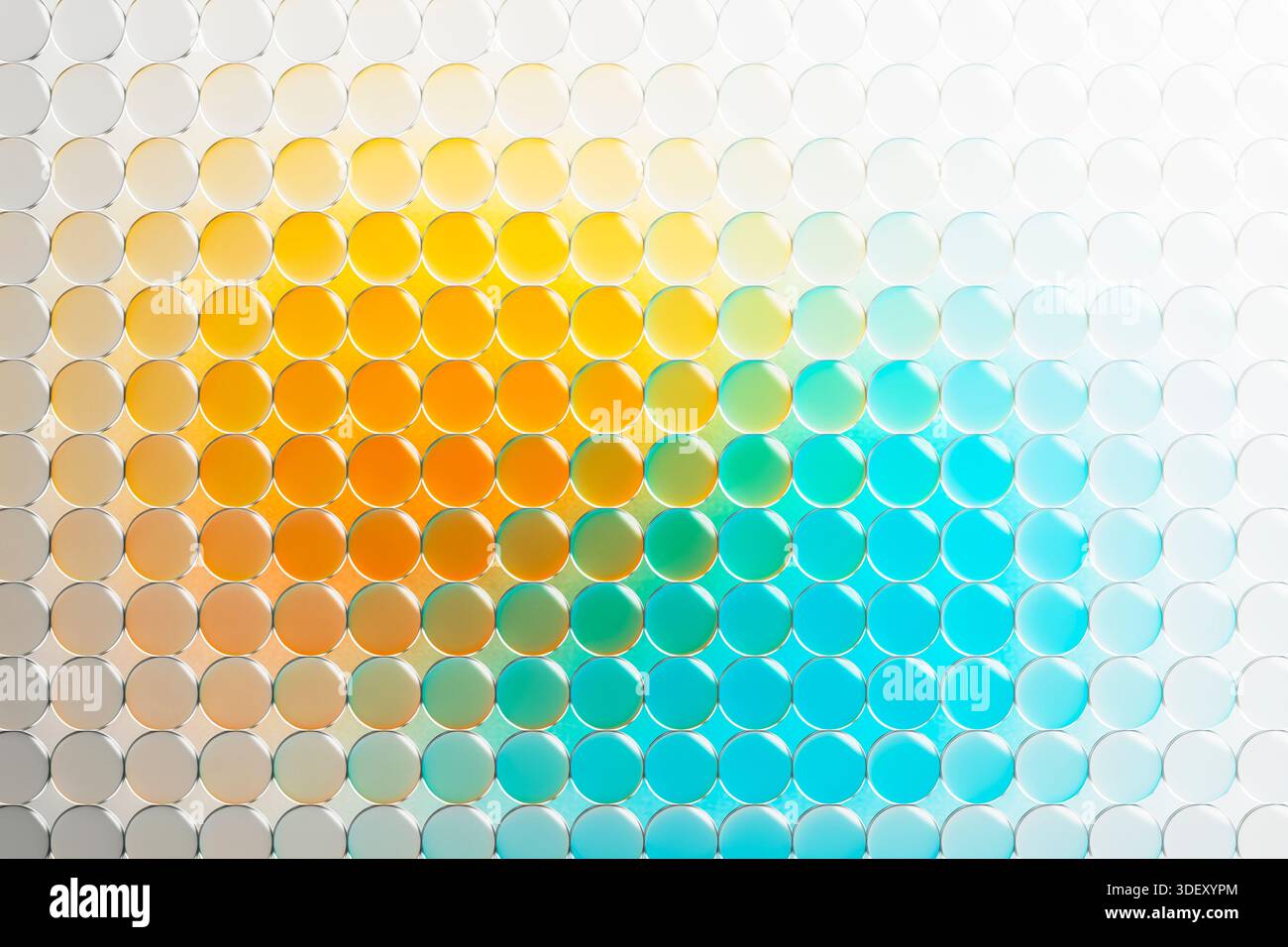 Fond 3D de motif de cercles de verre Banque D'Images