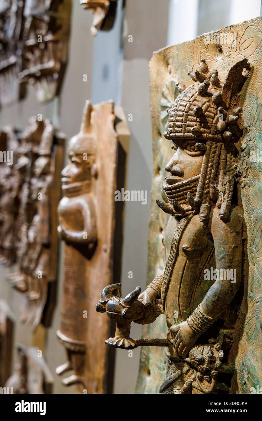Bronzes du Bénin, Afrique de l'Ouest dans les années 1500, Londres, Angleterre, Royaume-Uni Banque D'Images