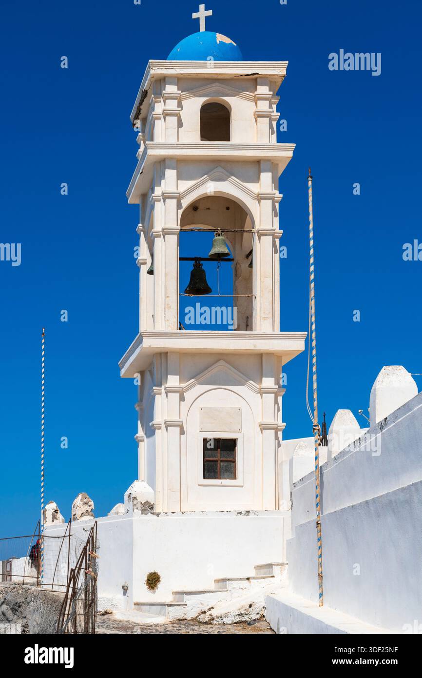 Chapelle Agios Georgios à Imerovigli, Santorin, Grèce, Europe Banque D'Images