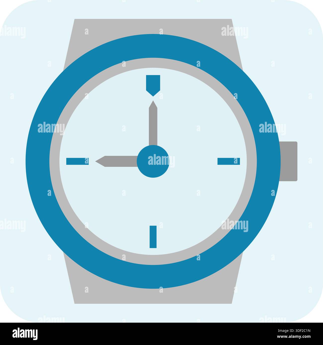Icône regarder à plat. Illustration vectorielle. Illustration de la montre à main vecteur. Illustration de Vecteur