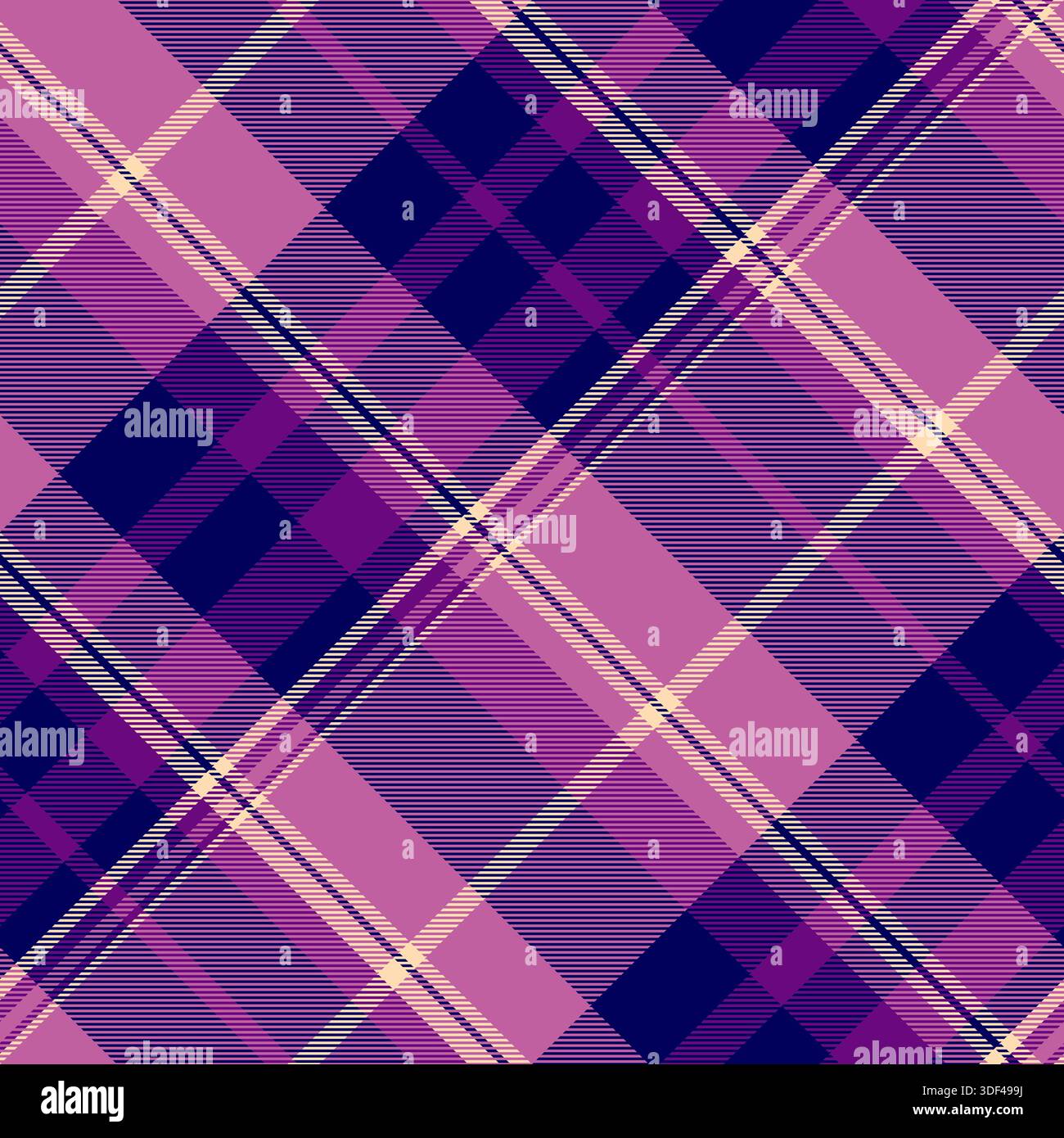 Modèle sans couture de tartan italien, textile écossais à carreaux vectoriels. Vérifiez le tissu de texture de fond de style dans la palette de couleurs rose et bleue. Illustration de Vecteur