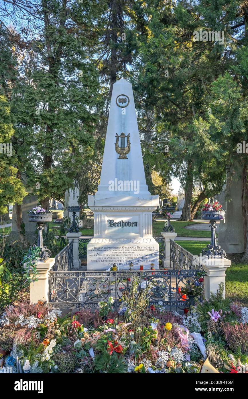 Ehrengrab Ludwig van Beethoven, Zentralfriedhof, Wien, Österreich Banque D'Images