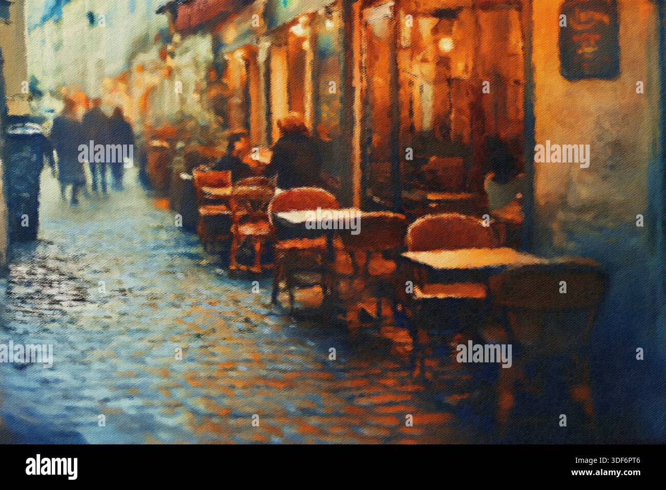 Café cosy, Paris, France. Banque D'Images