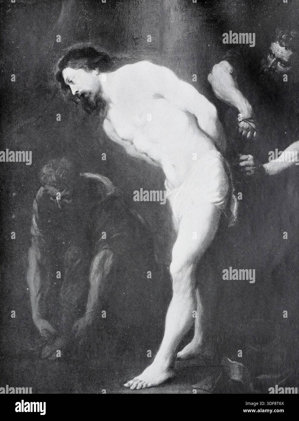 La flagellation du Christ par Anthony van Dyck. Black and White illustration from the Connoisseur, an Illustrated Magazine for Collectors vol 4 (sept - décembre 1902) publié à Londres par Otto Limited Banque D'Images