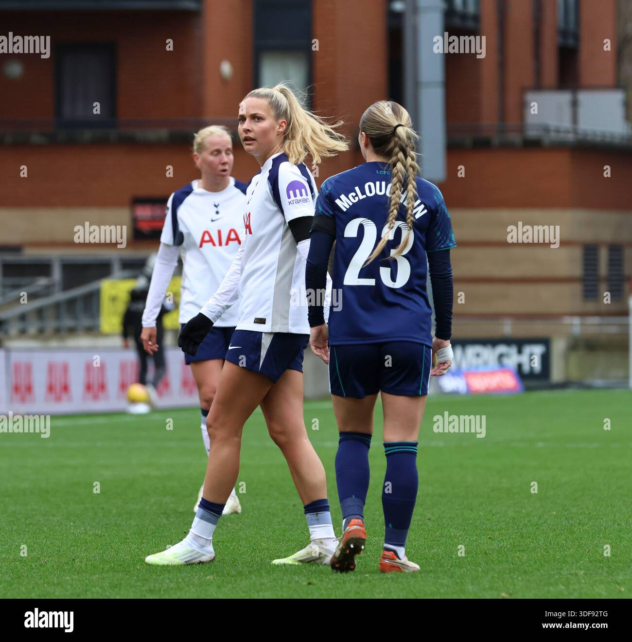 Londres, Royaume-Uni. 11 janvier 2026. Olivia Holdt (Tottenham 11) lors du match de Super League féminin entre Tottenham Hotspur et Leicester au Brisbane Road Stadium, Londres, Angleterre, le 11 janvier 2026. Crédit : Bettina Weissensteiner/Alamy Live News Banque D'Images