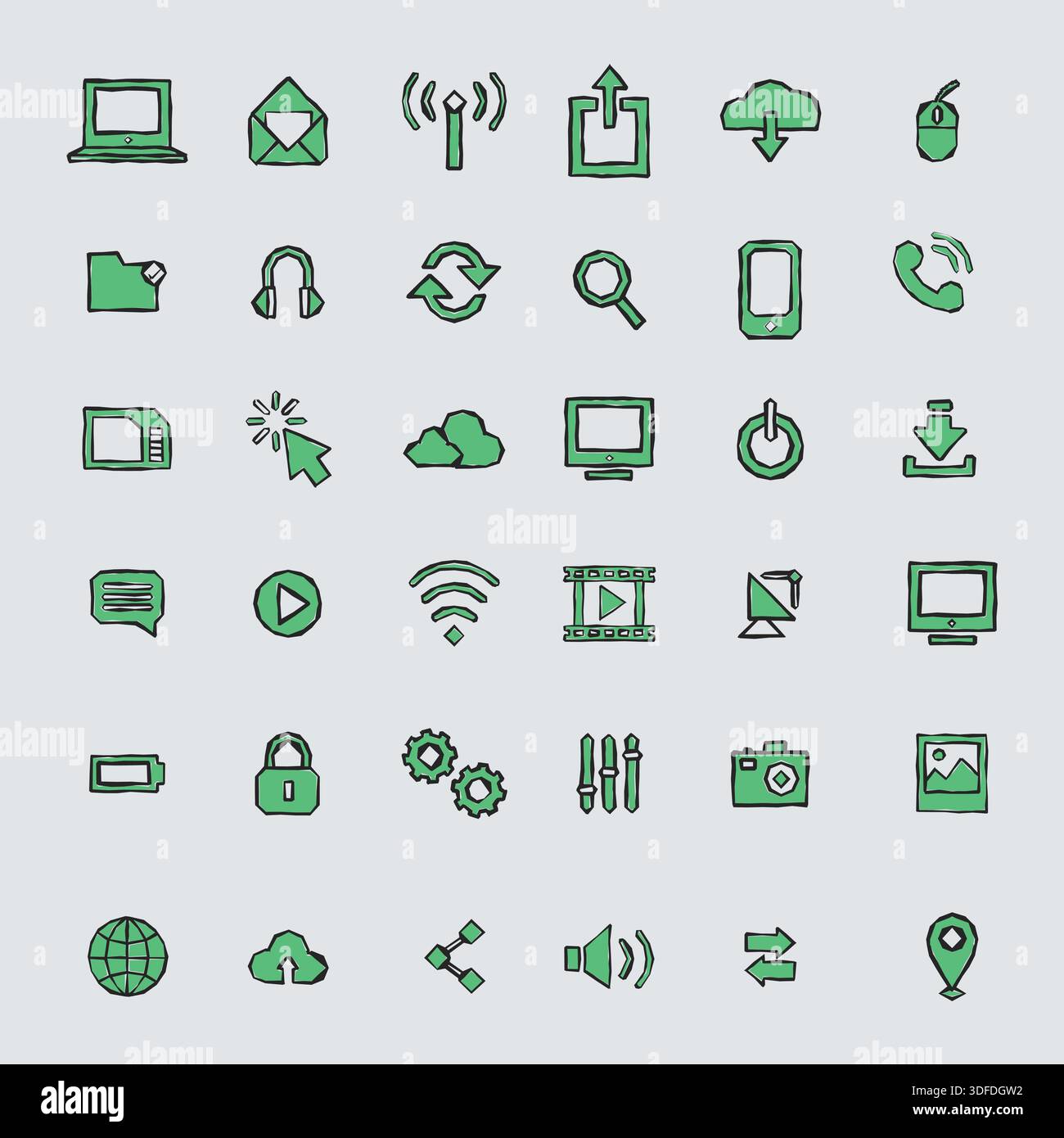 Vecteur de conception avec ensemble d'icônes Illustration de Vecteur