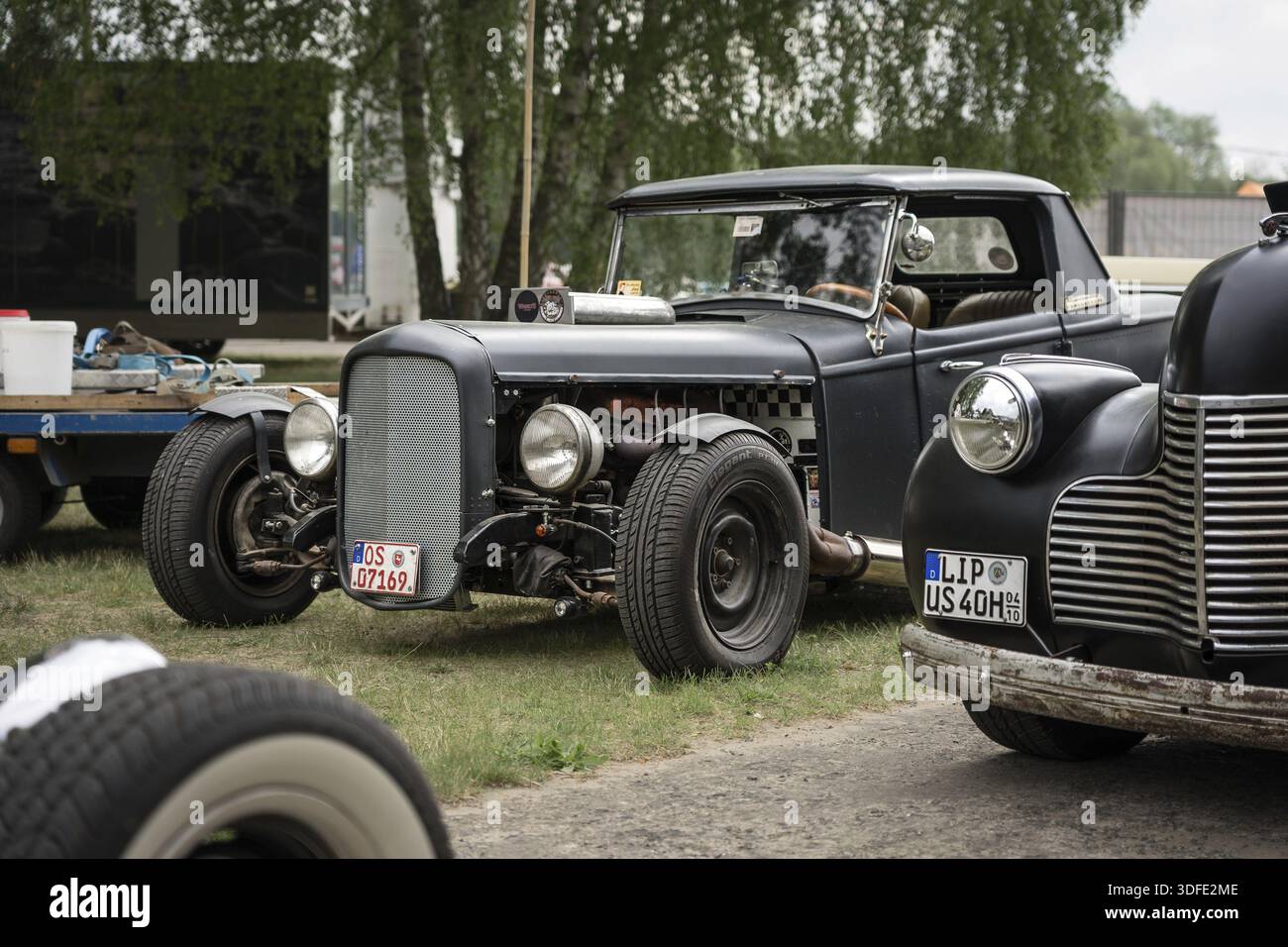 FINOWFURT, ALLEMAGNE - 11 MAI 2024 : le hotrod oldtimer. Ouverture de la saison du Festival Race 61 Banque D'Images