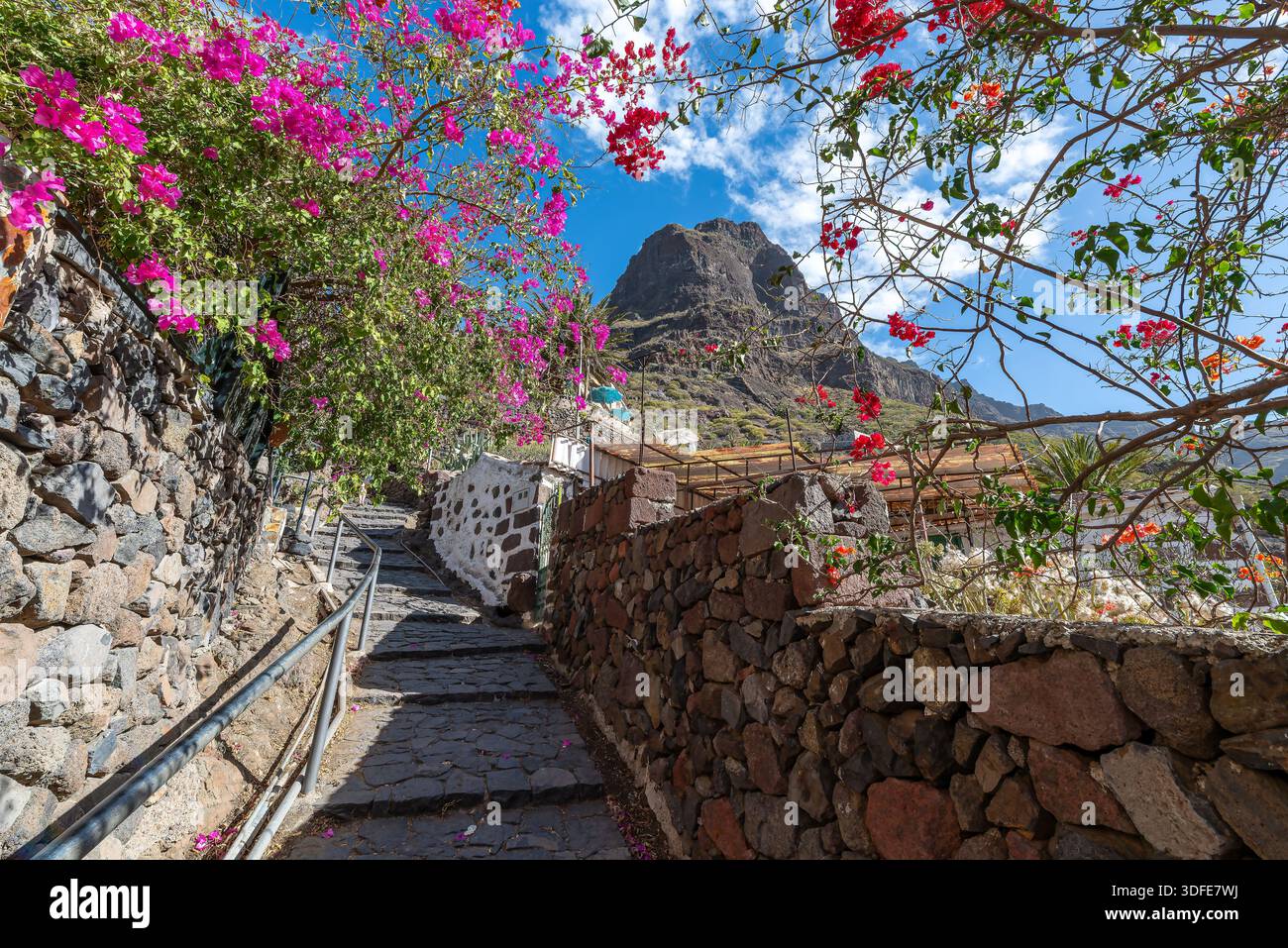 Village de Masca, attraction touristique la plus visitée de Tenerife, Espagne Banque D'Images