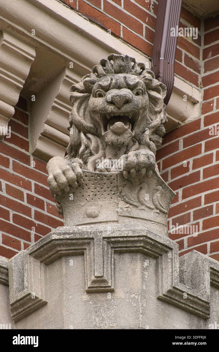 Gargouille Lion, Casa Loma, Toronto, Ontario, Canada Banque D'Images