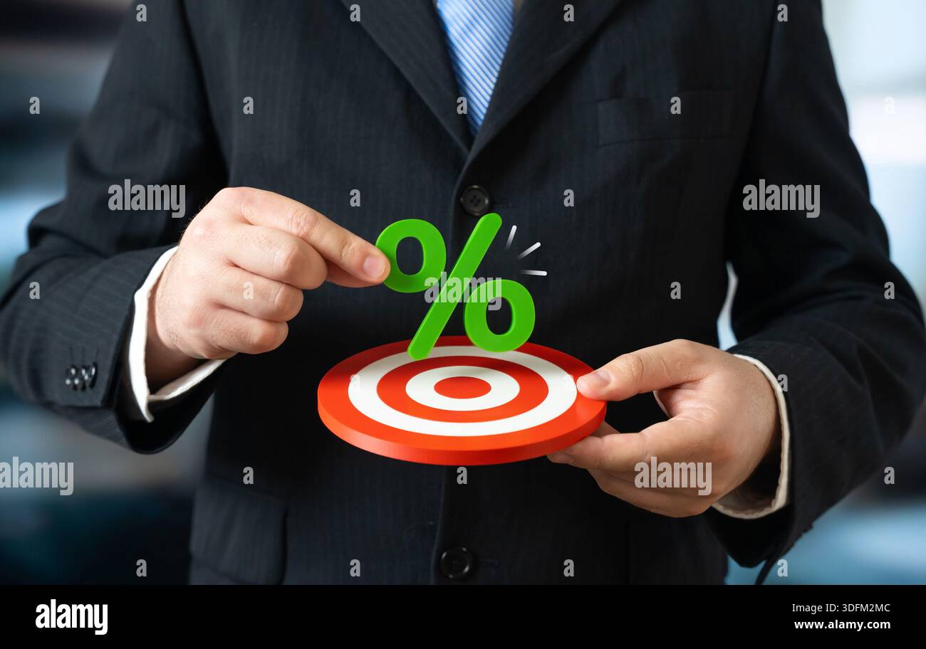 Inflation ciblée. Obtenez une offre exceptionnelle et des conditions de prêt flexibles. Dépôts. Outils de politique monétaire, croissance contrôlée des prix, services bancaires attractifs, épargne s. Banque D'Images