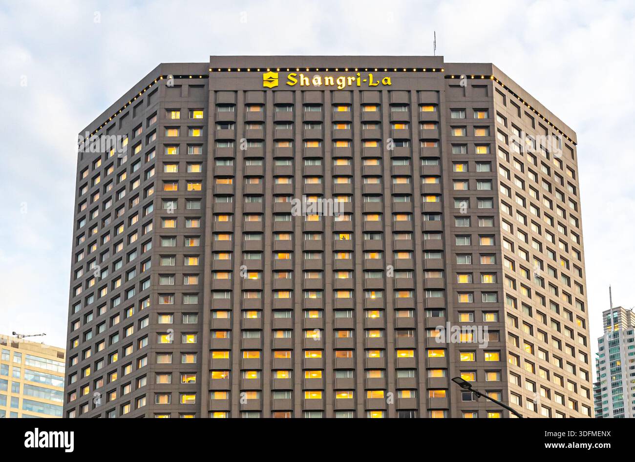 Makati Shangri-la hôtel à Manille, Philippines. Banque D'Images
