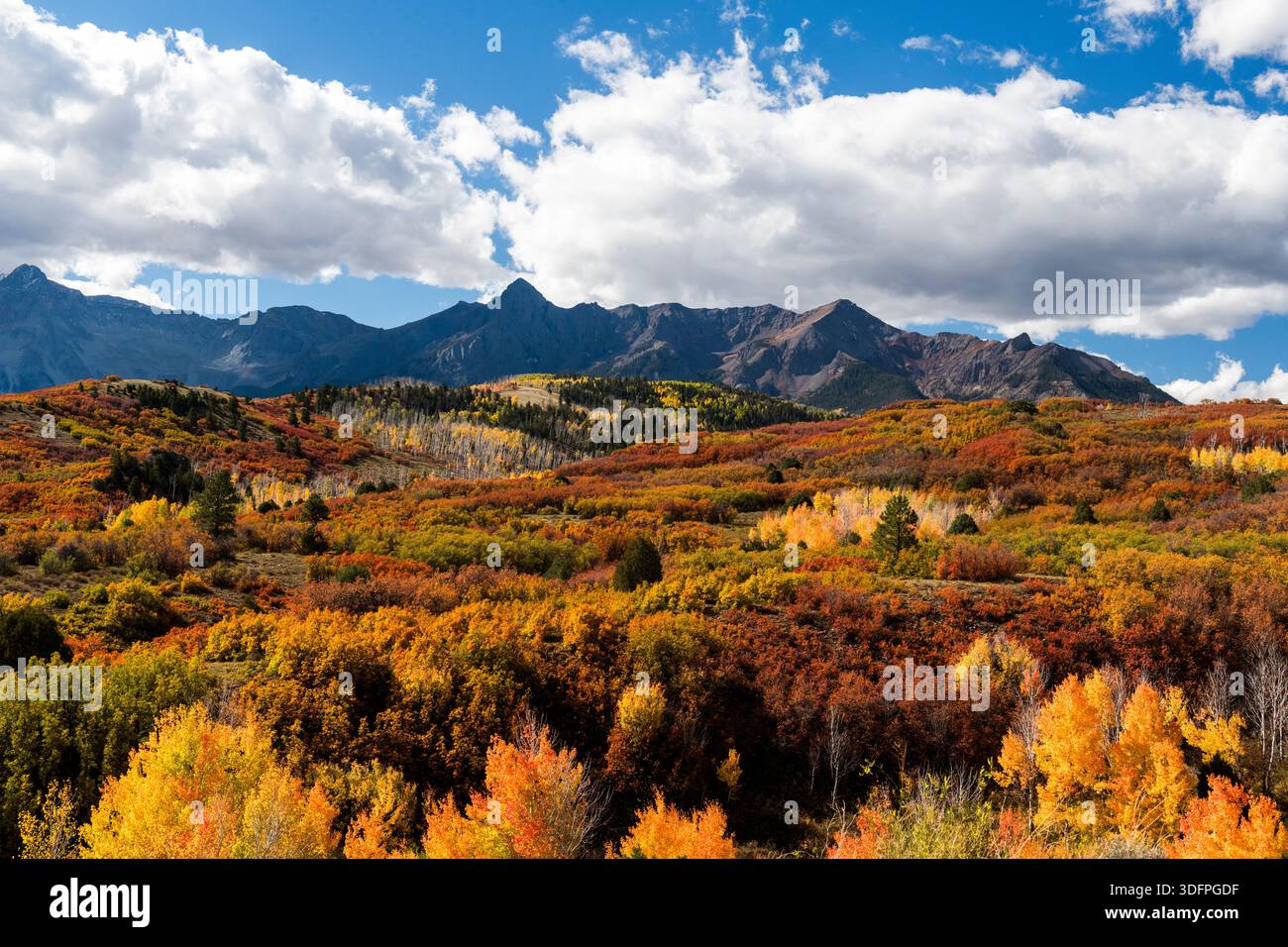 Vue panoramique sur les montagnes de San Juan pendant l'automne Banque D'Images