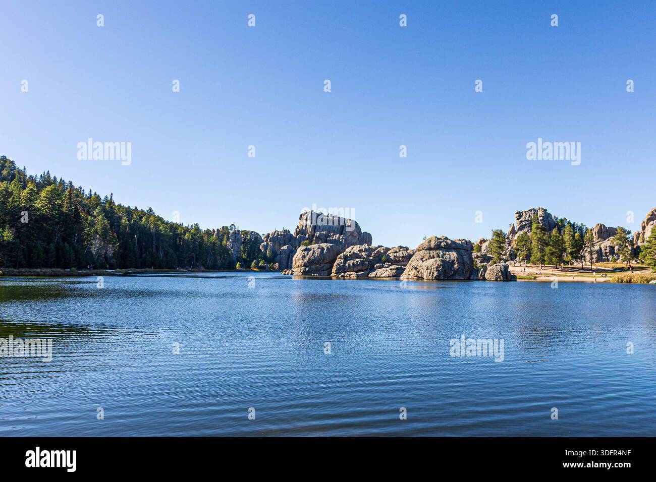 Magnifique paysage vu autour du lac Sylvan au parc d'État de Custer dans le Dakota du Sud. Banque D'Images