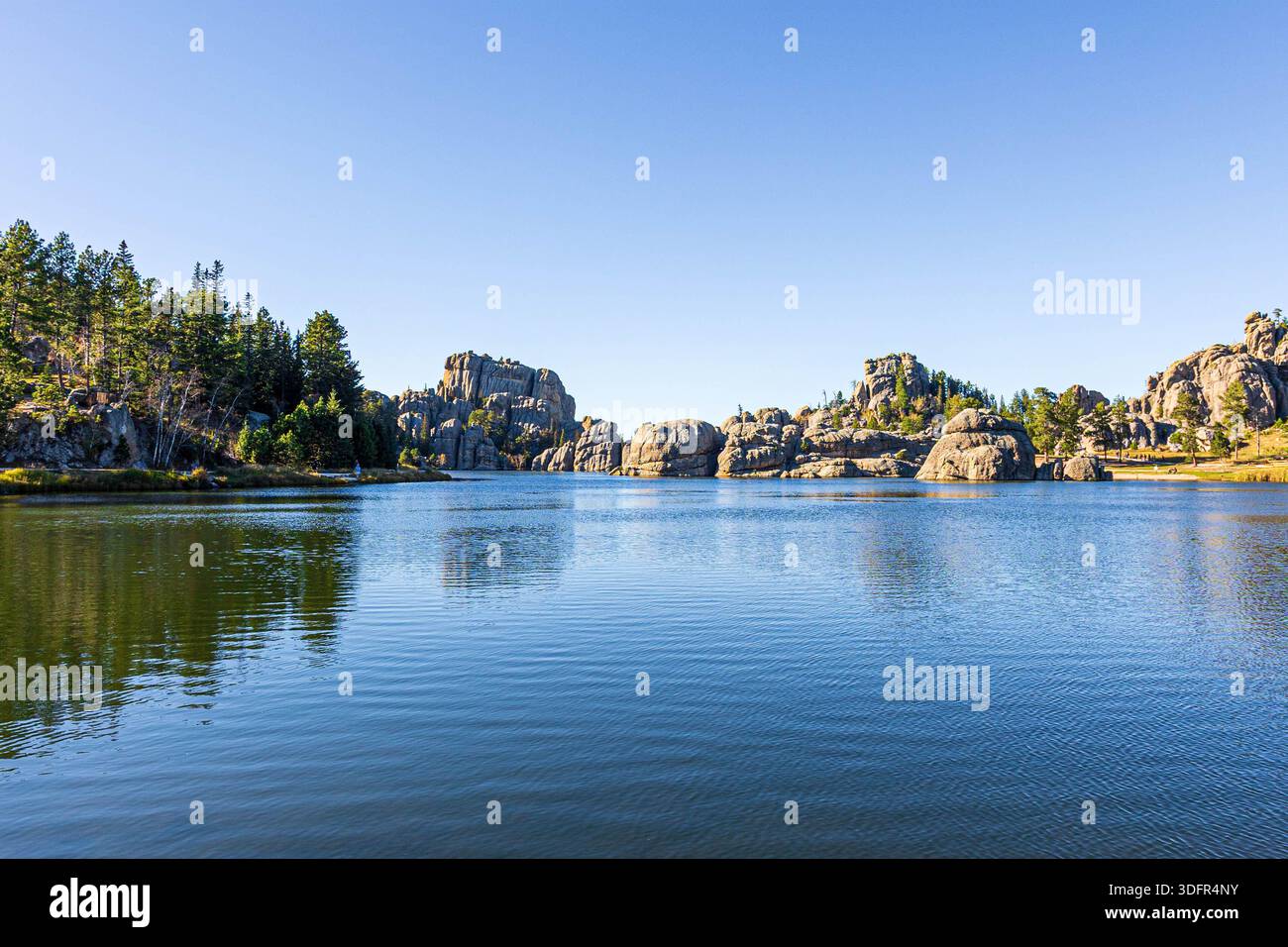 Magnifique paysage vu autour du lac Sylvan au parc d'État de Custer dans le Dakota du Sud. Banque D'Images