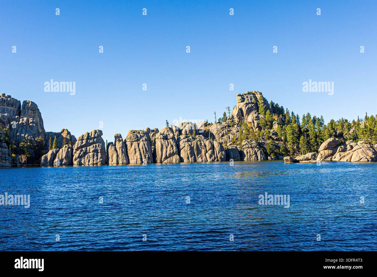 Magnifique paysage vu autour du lac Sylvan au parc d'État de Custer dans le Dakota du Sud. Banque D'Images