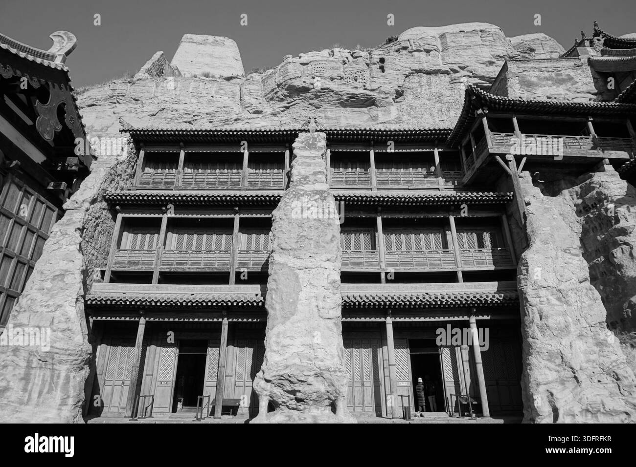 Datong (Shanxi), Chine : grotte no 7 (grotte de Xilaidiyifo) et grotte no 8 (grotte de Folai) dans les grottes de Yungang Banque D'Images