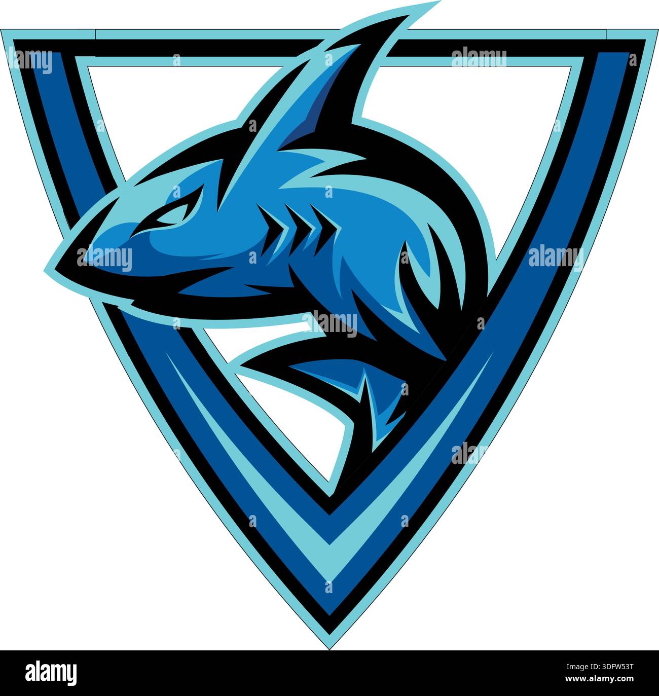 Whale esport mascot logo design Illustration de Vecteur
