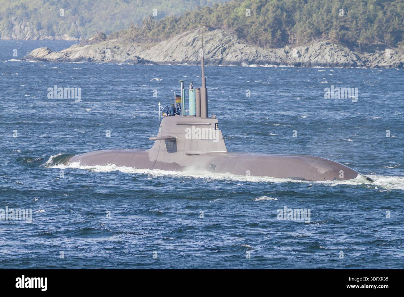 Sous-marin allemand U33 saisie de Kristiansand Norvège Banque D'Images