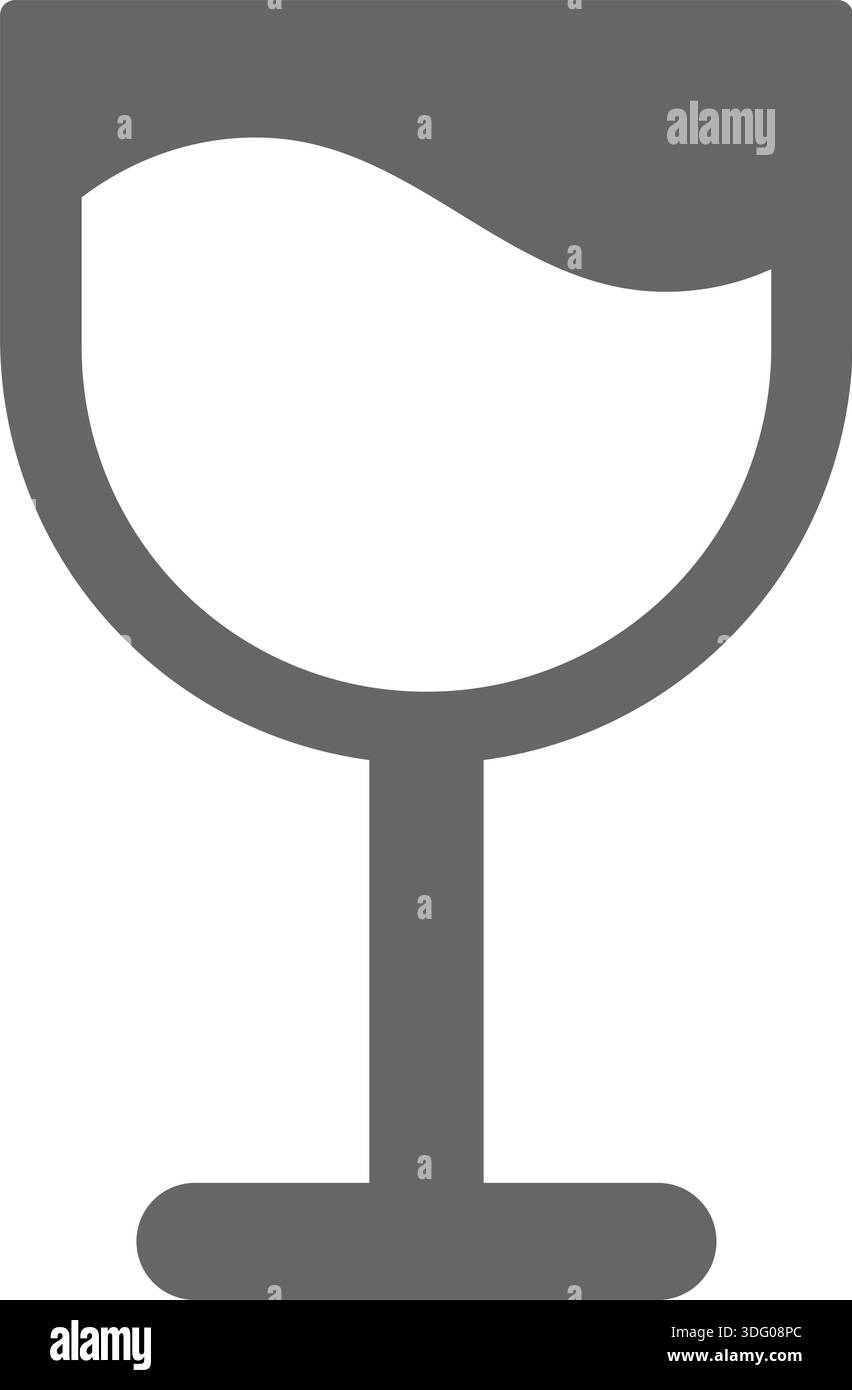 Icône monochromatique d'une boisson alcoolisée. Illustration de Vecteur
