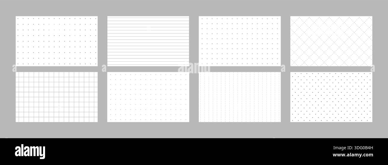 Modèle de feuille d'agenda simple. Page de bloc-notes ou journal. Design minimaliste et fond imprimable sans couture. Illustration vectorielle Illustration de Vecteur