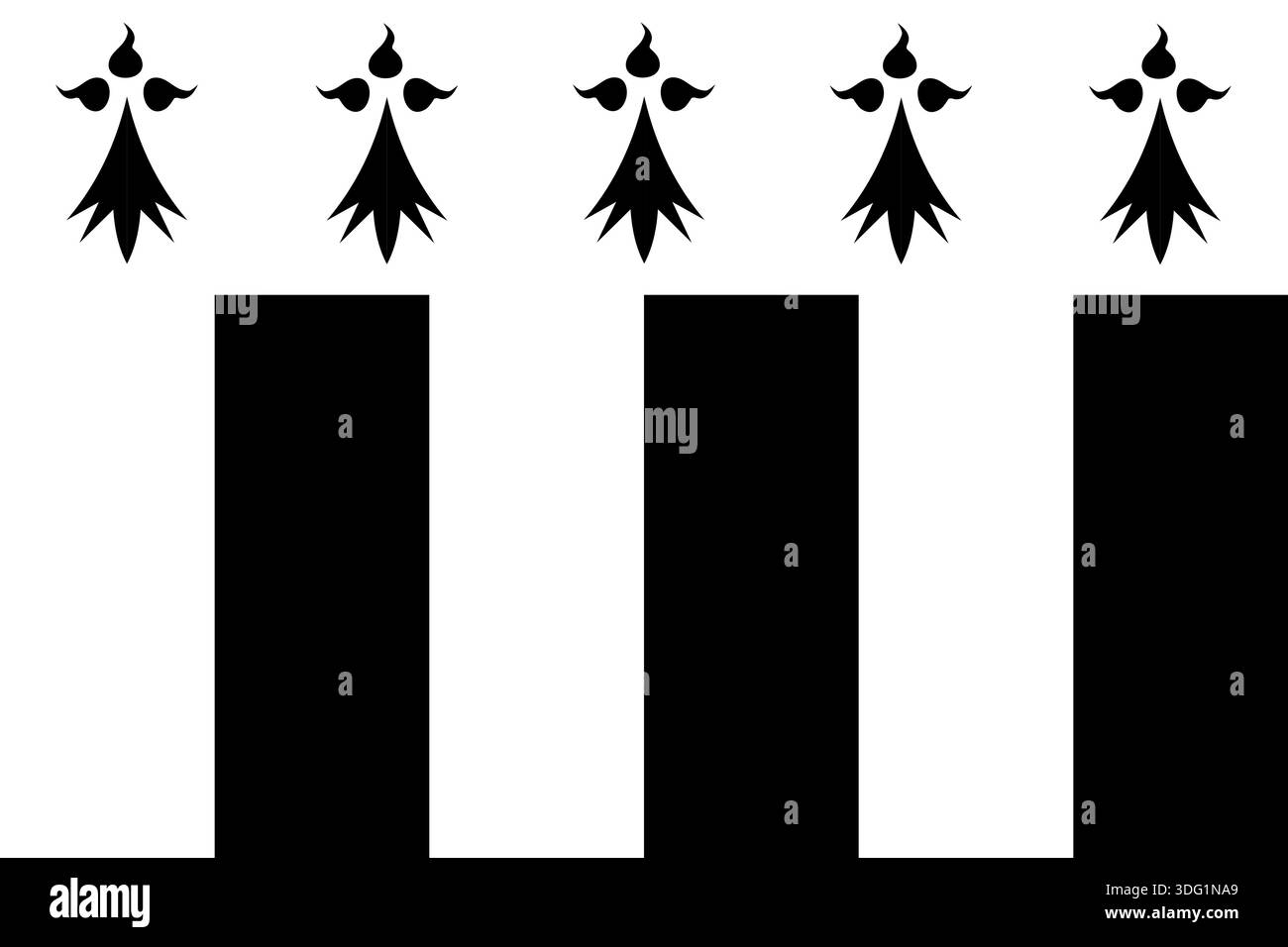 Ville de Rennes france drapeau pays illustration grande taille Banque D'Images