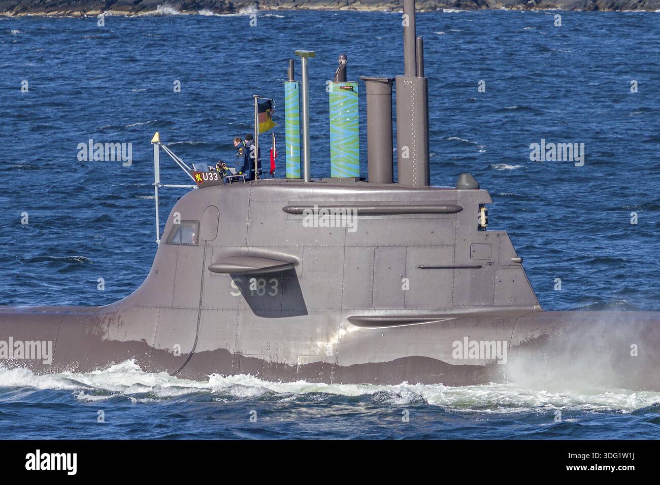 Sous-marin allemand U33 saisie de Kristiansand Norvège Banque D'Images