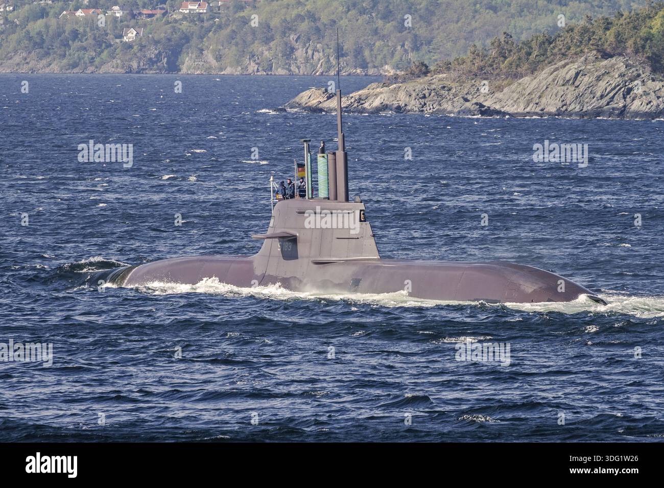 Sous-marin allemand U33 saisie de Kristiansand Norvège Banque D'Images