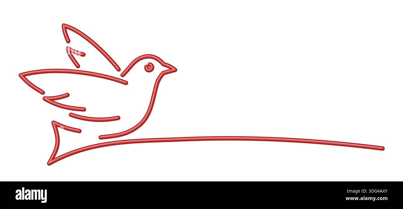 Le symbole d'un oiseau volant stylisé. Illustration de Vecteur