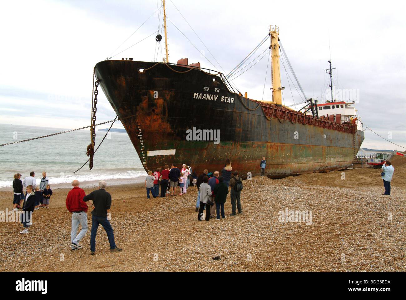 Navire échoué, Camber Sands. - Sussex, Royaume-Uni : mai 2022 Banque D'Images