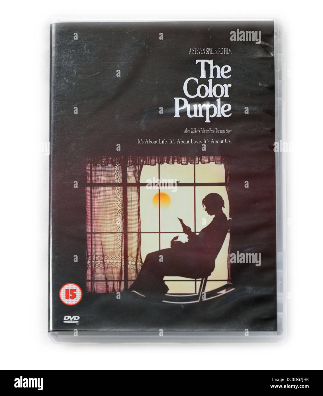 Photographie de - la couleur Violet - film / film DVD couverture. Studio mis en place sur fond blanc / clair Banque D'Images